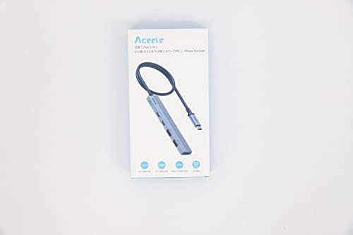 Aceele Hub USB 3.2 Gen 2 z 2 złączami USB A i 2 złączami USB-C, koncentrator danych USB 3.2 z kablem 100 cm, pasuje do laptopów, komputerów stacjonarnych, PC, Xbox i Mac itp