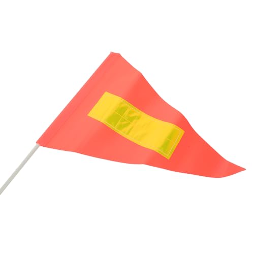 Bandera de seguridad para bicicleta con mástil ajustable y reflectante de alta visibilidad 4