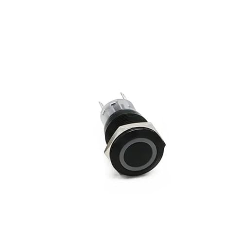 Bouton poussoir 19mm pour tableau de bord interrupteur étanche 12V à LED blanche