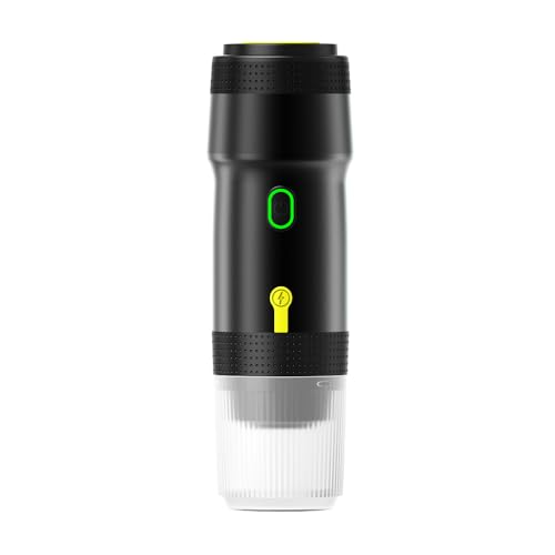 ICARE Portable Coffee Maker - Electric Espresso Machine for Capsules & Ground Coffee, Black