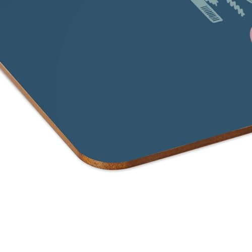 Sets de table bleu en liège illustration chouette pour des instants de complicité