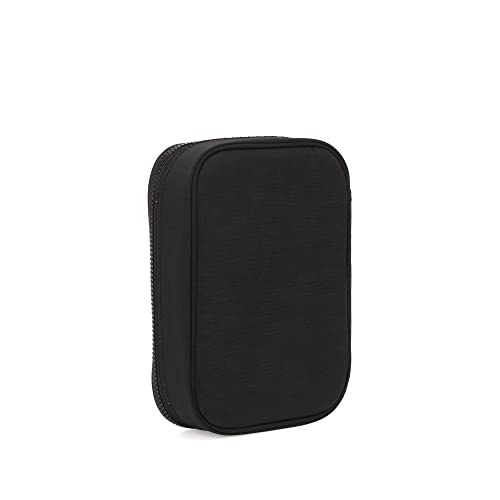 Kipling Women's 100 Pens Case, Zip Closure, Interior Organization, Metallic Pewter, Black Tonal, One Size