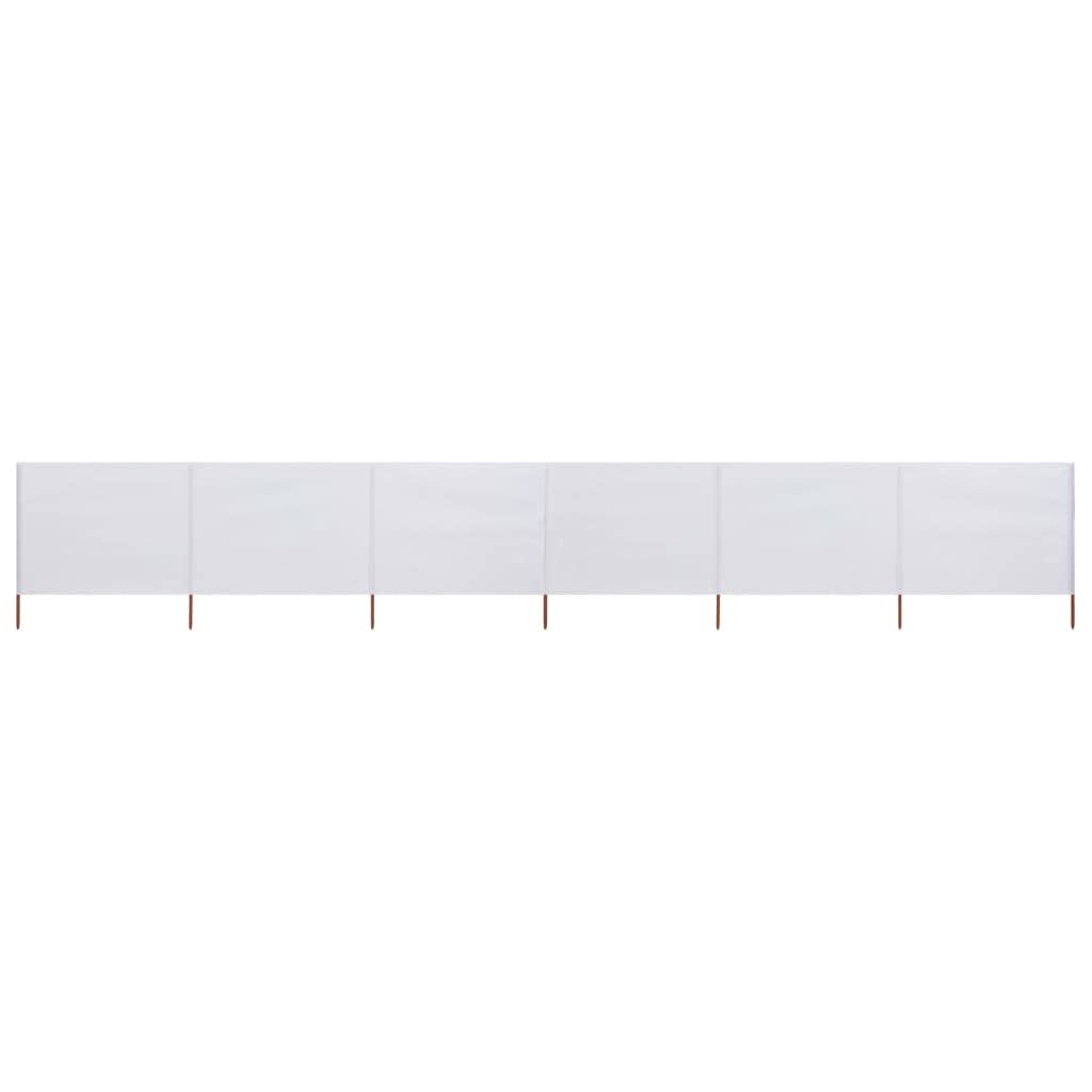 Homgoday Paravento da spiaggia a 6 pannelli in tessuto 800 x 80 cm, bianco tende da sole per terrazze, per balcone, finestra, resistente ai raggi UV, per giardino, terrazza e finestre