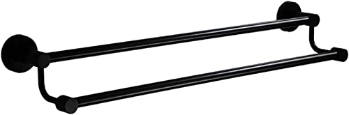 Porte-serviette inox noir de 90cm design épuré et durable pour une salle de bain moderne