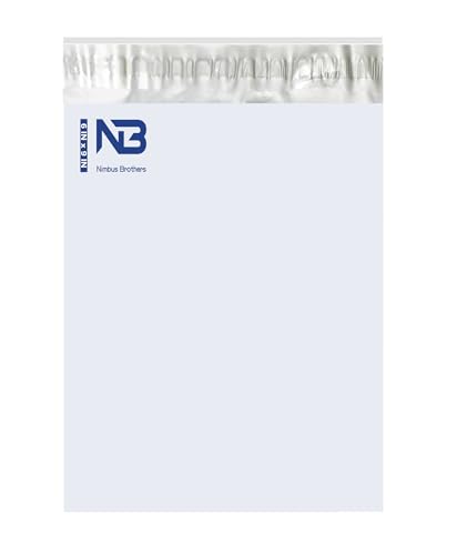 NB 6x9 Inch – 100 Pcs White Poly Mailers Strong Adhesive Self-Seal Shipping Envelopes, Tear & Water Resistant Packaging for E-Commerce and Small Business