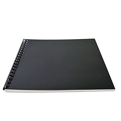 Ppe Leatherette Paper Covers Rounded Corners Textured For Reports And Presentations - Rounded Corners - 8-3/4 X 11-1/4 Inches 12Mil - 100 Pack By Printfinish (Black) #TOP5