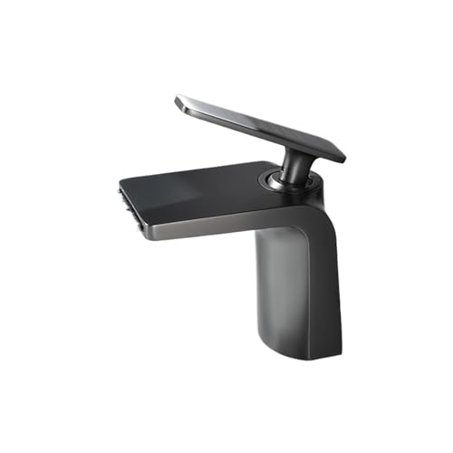 Grifo de lavabo gris monomando para evitar salpicaduras 6