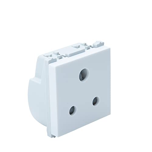 Image of Wipro Northwest Nowa 6A 3 - Pin Socket With Euro Pin, White (pack of 10)