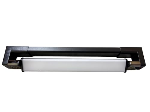 Image of 18 /12W White PVC Body | Dressing Table |Rose Chrome Finish | Bathroom Mirror | Vanity | Picture | Cabinet | Adjustable | Wall Mounted Light. (Black Body, 18w)