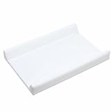 PALLA PALLINA Materassino Fasciatoio Per Cassettiera Con Sponde AntiCaduta 80X9X48 Cm Materasso Neonato 100% PVC Impermeabile Lavabile Made in Italy (BIANCO)