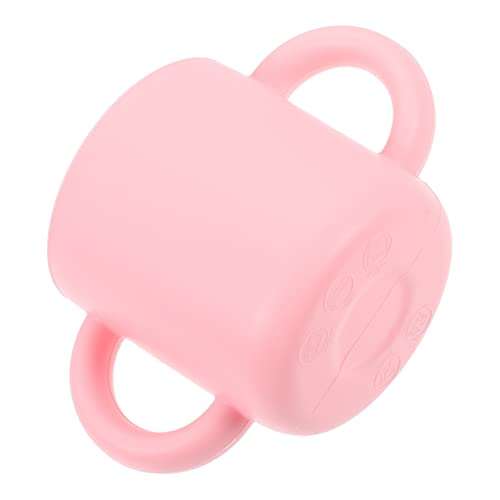 Abaodam シリコンイヤーカップ cup ベビー用ウォーターボトル 子ミルクカップ 哺乳瓶 ベビートレーニングカップ 漏れ防止タンブラー 幼児用トレーニングカップ シリカゲル ピンク