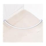 Barra Cortina De Metal Tienda Ropa Probador Colgante De Pared Barra Para Cortina De Ducha Probador Ropa Vestuario Riel Cortina Estante De Anillo De Cortina ( Color : White , Tamaño : 120x120cm )