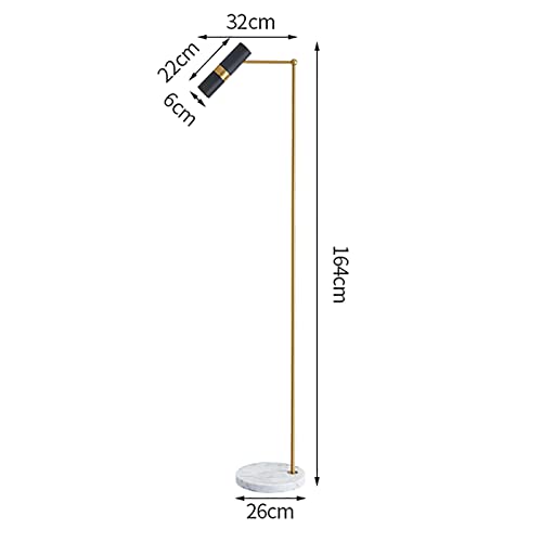 Lámpara de pie industrial con luz LED regulable de 360 grados 4