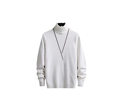 Pull d'hiver à col montant ajusté en tricot haut de gamme - 2
