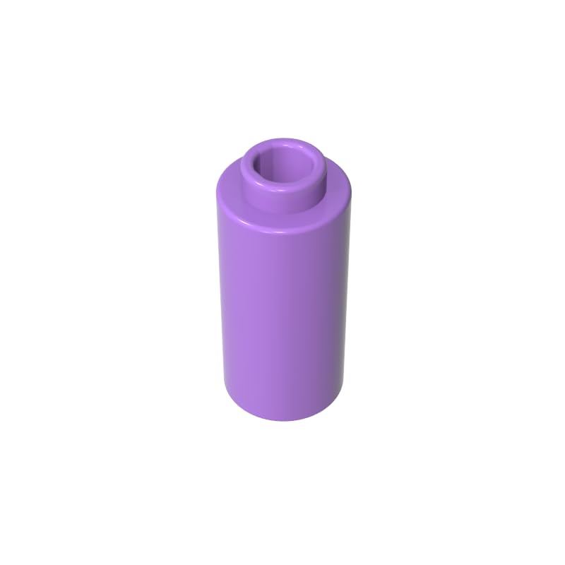 71075 Round Brick Brick Round 1x1x1 2/3 50 Pieces GDS-1574 Compatible with Lego Building Blocks Color:Medium Lavender 324 — image 1