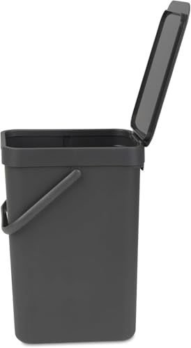Brabantia Sort and Go Waste Bin (Grey, 12 L)