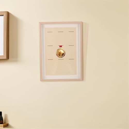 Boîte en bois médailles sportives rangement compartiments beige Zerodeko