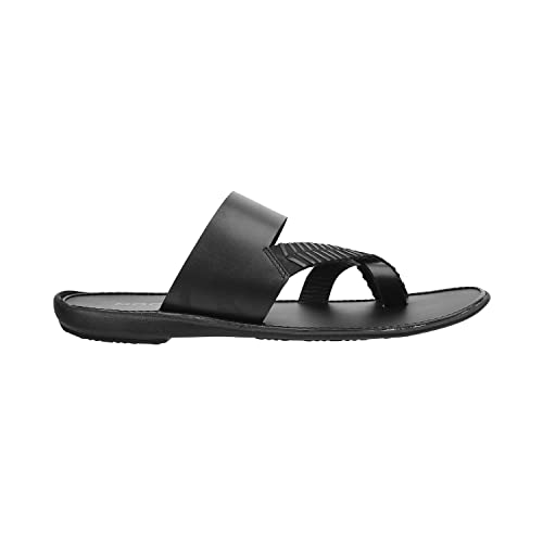 Mochi Men's Faux Leather Stylish Comfy Toe Ring Slipper Sandal