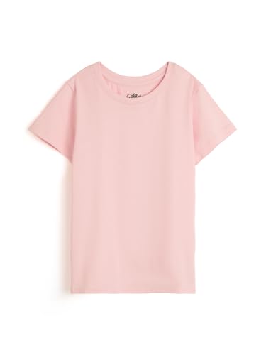 Image of The Souled Store Solid: Cotton Round Neck Half Sleeves Regular Fit Lightweight Comfortable Summer Tee for Kids 2-8 Years Girls T-Shirt