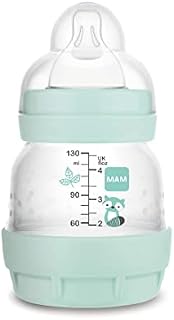 Mam Easy Start Self-Sterilizing Bottle with Teat Size 0, 0+ Months, 130 ml, Blue