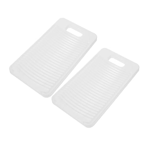 Vaguelly 2pcs Mini Laundry Washboard Hand Washing Clothes Tool Nonslip Portable for Home Travel