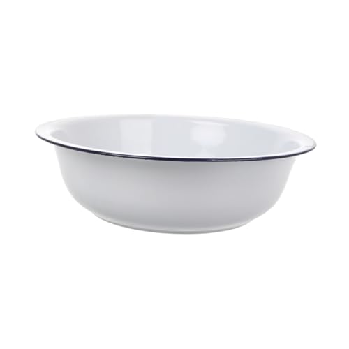 VILLCASE Fregadero esmaltado tazón para mezclar masa madre tazones antiguos lavabo esmaltado Cuenco esmaltado antiguo ensaladeras esmaltadas esmalte