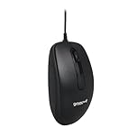 groov e Wired Optical Mouse - Computer Accessories for Laptops and PCs, Ergonomic Design, USB Connection, Compact Mouse - Black