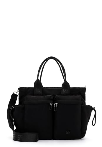 Sac à main Suri Frey Abby noir, grand cabas zippé au design fonctionnel