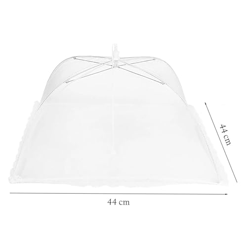 Image of Sulfar Food Cover Umbrella Tent Mosquito Protection Mesh Screen Reusable and Collapsible Outdoor Picnic BBQ Food Covers Net for Flies Bugs & Mosquitoes (Multicolor)