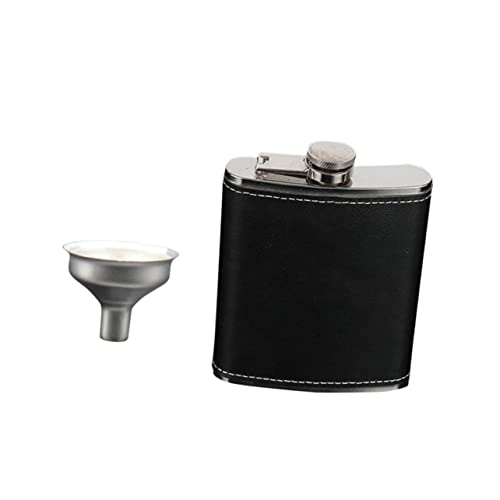 DINHEAROM 8oz Garrafa De Bolso Whisky Petaca De Recipiente De Licor Con Embudo De Acero Inoxidable Multifuncional