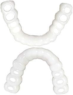 Instants Veneers Dentures Fake Teeth Beautiful Smile Serrated Denture Teeth Top Comfort Fit Teeth Socket to Make White Tooth Beautiful Neat