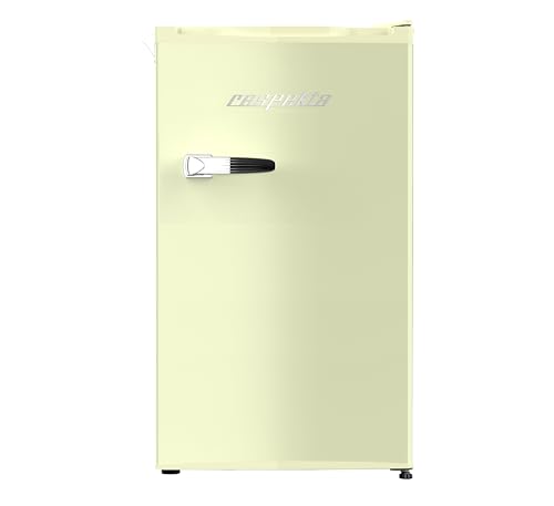 respekta Retro-Kühlschrank / 92L Kühlvolumen/Kaltlagerzone/höhenverstellbare Füße/seitlicher Flaschenöffner/Aluminiumgriff/E/Cream / KG83C-52