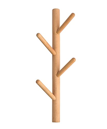 BOGAZY Percha Pared Gancho Minimalista Artesanal, Perchero De Rama De Árbol Natural para Entrada, Sombrero De Madera, Gancho para Llaves Montado En La Pared Colgadores De Pared(A)