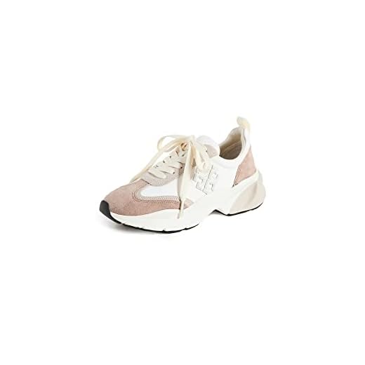 Tory Burch Women's Good Luck Trainers, White/New Ivory/Cerbiatto, 6.5 Medium US