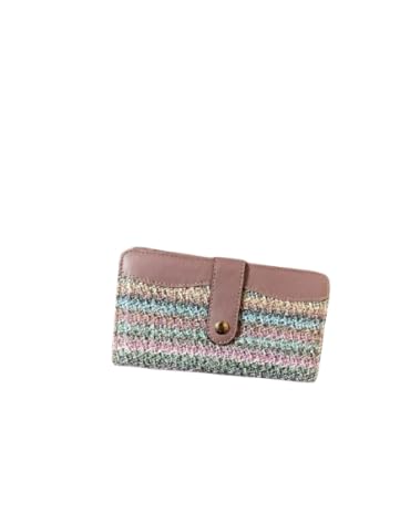Hand-Woven Texture Combined with a Smooth Faux-Leather top Flap and Matching tab Closure. (Pink)-picture-35