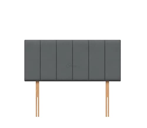 STOREX Plush Fabric Padded Lined Headboard For Devan Bed Bedroom Furniture Size 2Ft 6Inch/ 3Ft/ 4Ft/ 4Ft 6Inch/ 5Ft /6Ft -20 Inch Height 20inch (Charcoal 20inch Height 2FT 6 Inch Small Single)