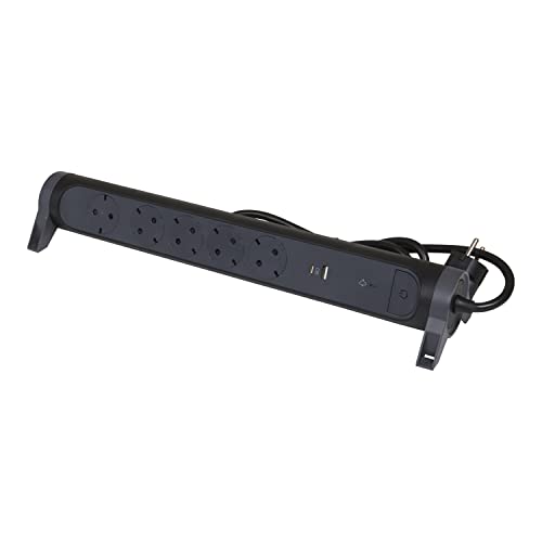Regleta de enchufes de 5 tomas con interruptor y puertos USB Legrand 694514 2
