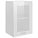 vidaXL Armoire en Verre Suspendue Blanc Brillant 40x31x60 cm Aggloméré