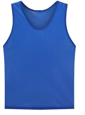 Tych3L 12 Pack Sports Scrimmage Training, Team Practice Jersey Sports Vests for Teens Adult (Dark Blue)