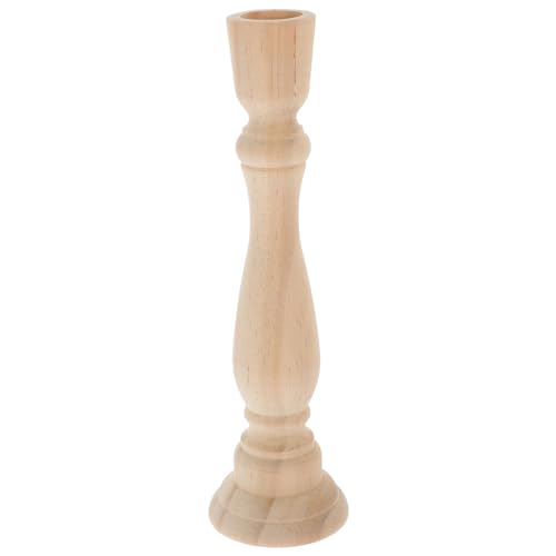 HOLIDYOYO Wooden Candle Holder Unfinished Wood Candlestick Holder Pillar Taper Candle Holders for Home Farmhouse Fireplace Decor