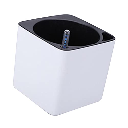 FAKEME 植木鉢 自動給水 水位計付き 花器 プランター 白色 現代風 卓上装飾, L