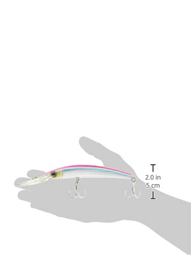 Yo-Zuri Crystal Minnow Deep Diver 110mm 4.375in Fluoro Pink, Holographic Pink, 4-3/8-Inch - Image 3