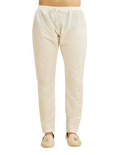 Image of DIWAS BY MANYAVAR Men's Art Silk Solid Pyjama (1pc)