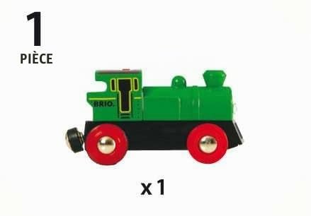 Train Brio : Locomotive à pile bi direction jaune Brio - vue 5
