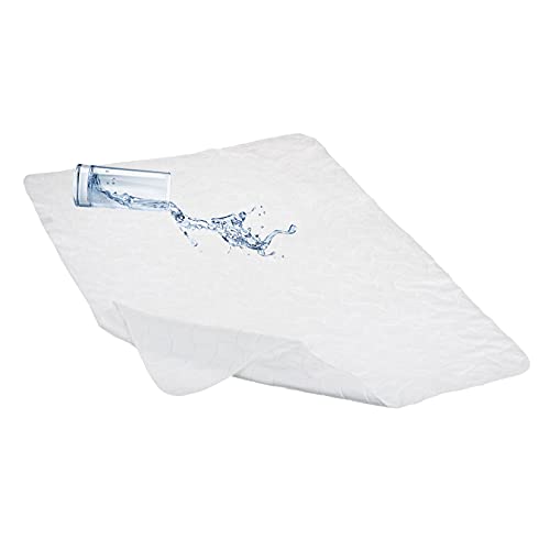 Image of American Baby Company Waterproof Quilt-Like Flat Reusable Multi-use Protective Mattress Pad Cover for Babies, Adults and Pets, White, 27 inchx36 inch