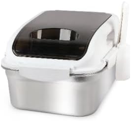 ALL FOR PAWS Stainless Steel Pet Food Storage Container with Airtight Lid & Scoop, Small Metal Food Storage Bin for Dry Dog Food&Treats, Cat Food, Bird Seed, Up to 12 Lbs, Keep Fresh, Easy to Clean