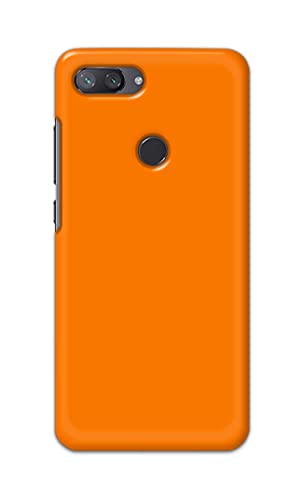 Image of Plain Orange Hard Back Case Cover for Mi 8 Lite /Mi 8 Youth /Mi 8X Back Cover -(J5) VNS2229