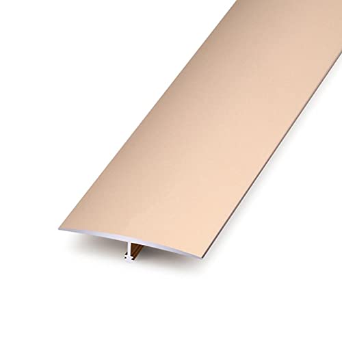 Seuil de transition 40mm pour raccord parquet carrelage avec profilé en T plat