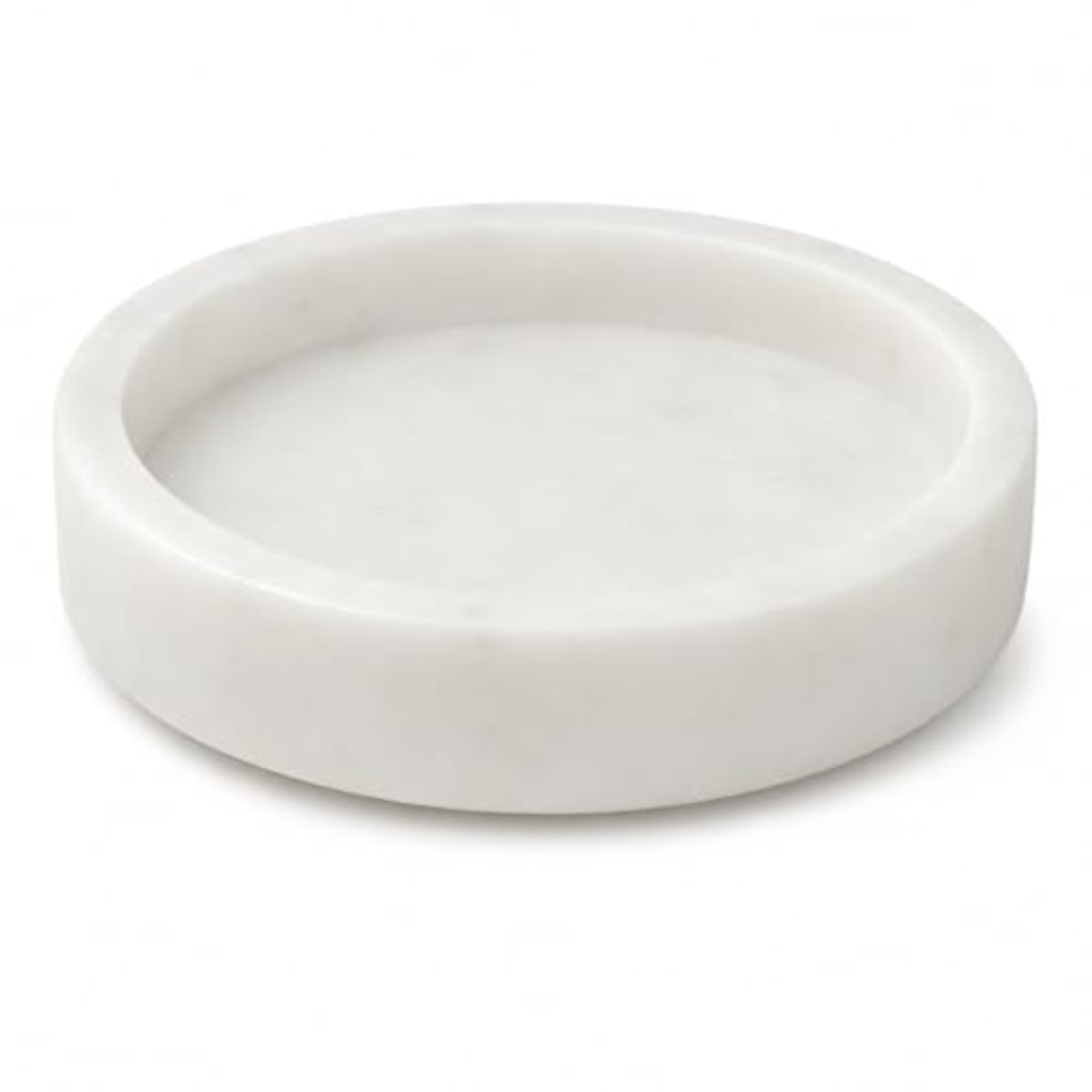Round White Marble Decorative Tray for Jewellery & Accessories