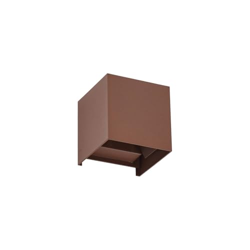 Lindby - Lindby LED Applique Exterieur Nivar (Moderne) en Marron Métal (1 lampe,à), Murale Luminaire Lampe Jardin Eclairage d’exterieur